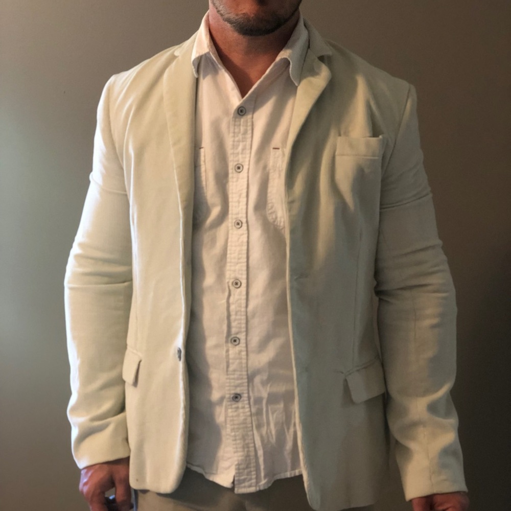 Marc by Marc Jacobs corduroy jacket in off white